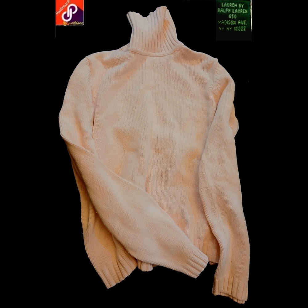 Ralph Lauren Sweater Turtleneck Or Maybe A Cowl Sweater -Large- Vintage 90's